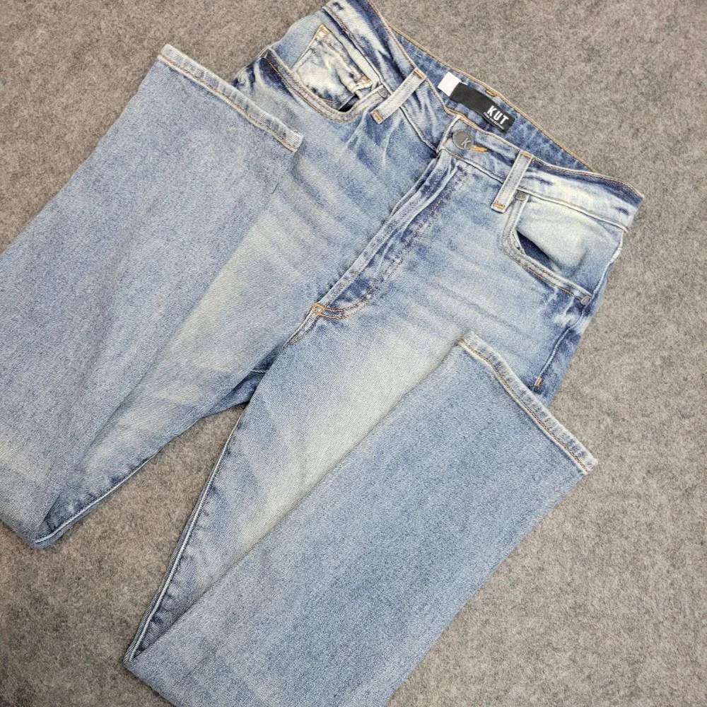 Kut From The Kloth Jeans Womens 0 Blue Denim High Rise Ankle VTG Straight Preppy - Picture 1 of 13